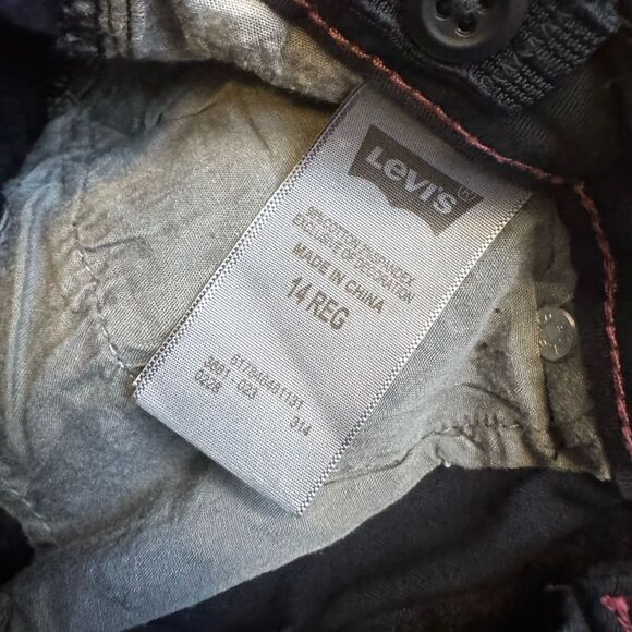 Levi's Denim Leggings Black and Pink Tie-Dye Jeans - Picture 3 of 9